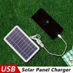 Chargeur Solaire Portable USB avec Lampe Torche LED - vue principale et présentation du produit