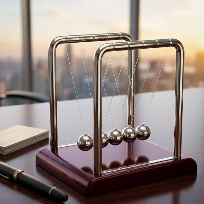 Pendule de Newton Décoratif - vue principale et présentation du produit