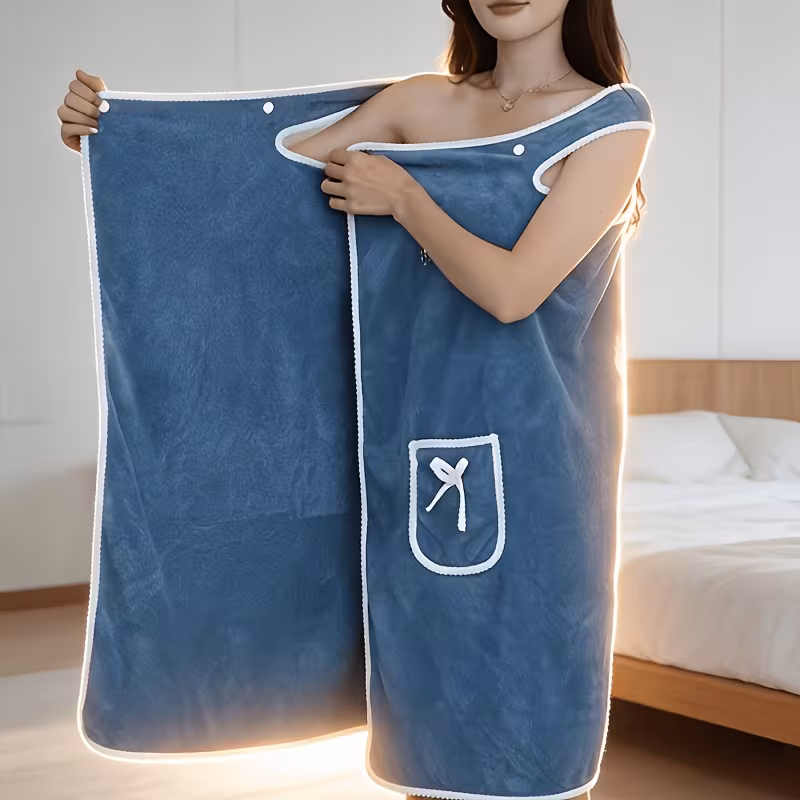 robe-de-bain-serviette-microfibre-femme-ultra-douce Robe de Bain Serviette Microfibre Femme - Peignoir Absorbant, Doux & Ajusta - 1piece.ma