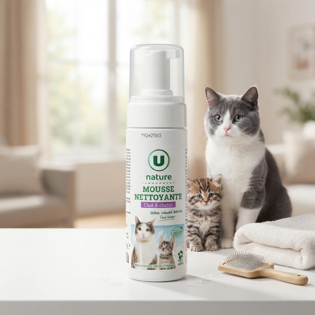 NATURE Mousse Nettoyante pour Chat & Chaton - vue principale et présentation du produit