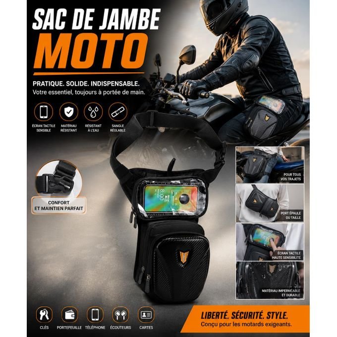 Sac de Jambe Moto Femme Étanche - vue principale et présentation du produit