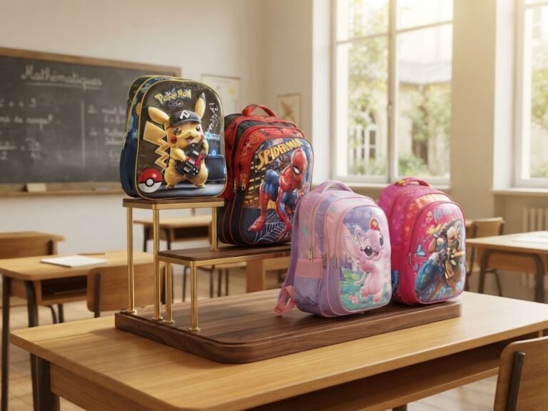 Sacs à dos Multicompartiments 3D lumineux , Collection Rentrée Scolaire 2026 - vue principale et présentation du produit
