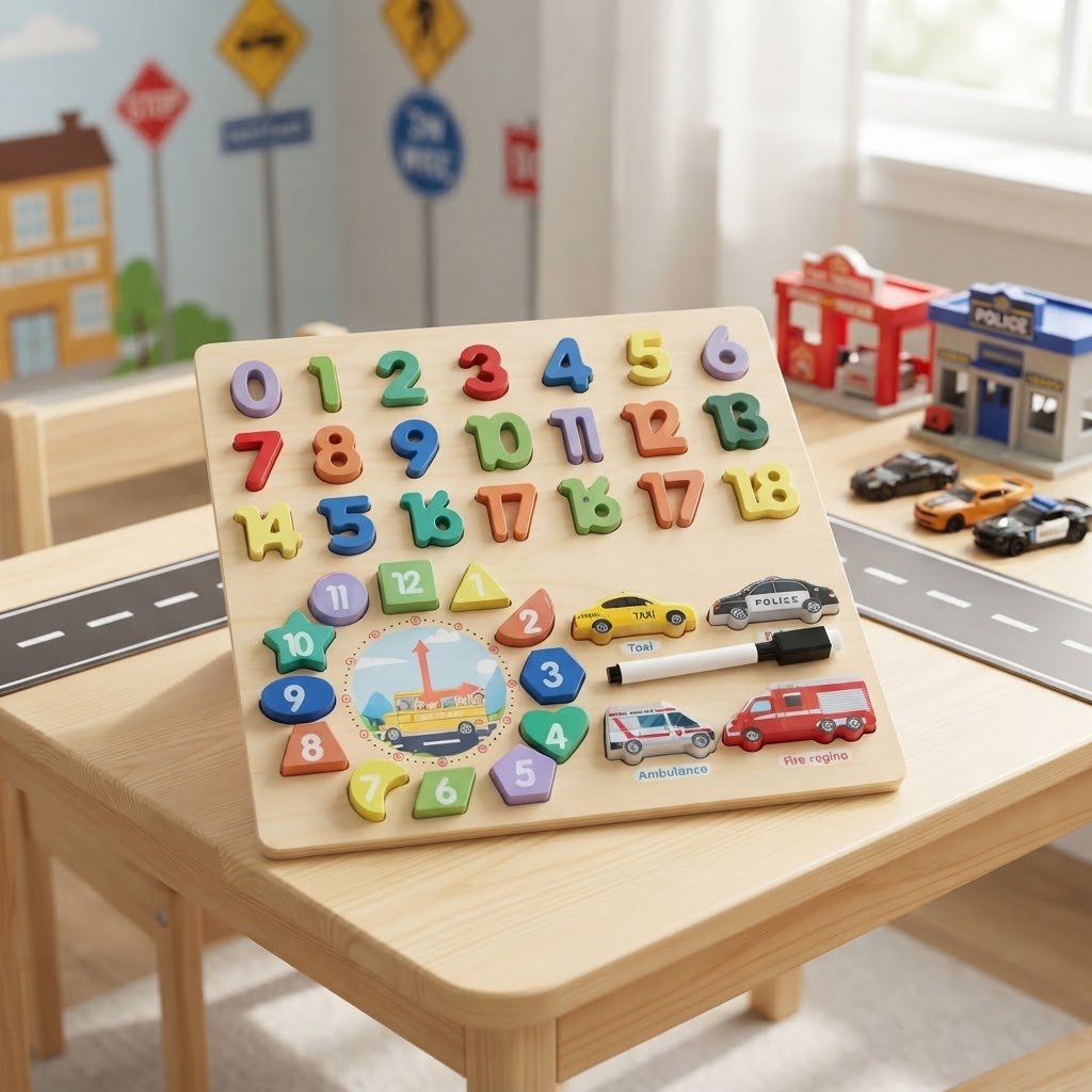 Puzzle Éducatif en Bois pour Enfant - vue principale et présentation du produit