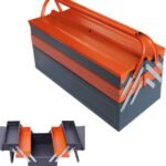 Boîte à outils pliante multifonction à compartiments dépliables en accordéon pour atelier