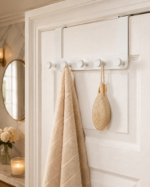 Patère de Porte Blanche à 6 Crochets - vue principale et présentation du produit
