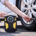Gonfleur Pneus Voiture avec Affichage Digital et Lumière LED, pour Voiture, Vélo, Moto, Ballon - vue principale et présentation du produit