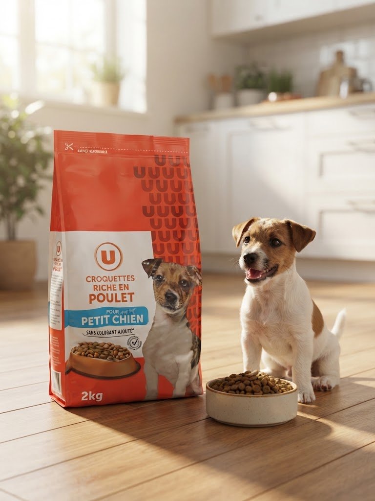 Croquettes Riches en Poulet pour Petit Chien - vue principale et présentation du produit