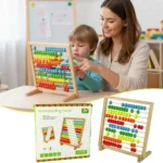 Abaque Éducatif en Bois - vue détaillée et finitions de qualité