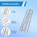 Crochet pour rideau, crochets plisseurs , 20 pièces - vue détaillée et finitions de qualité