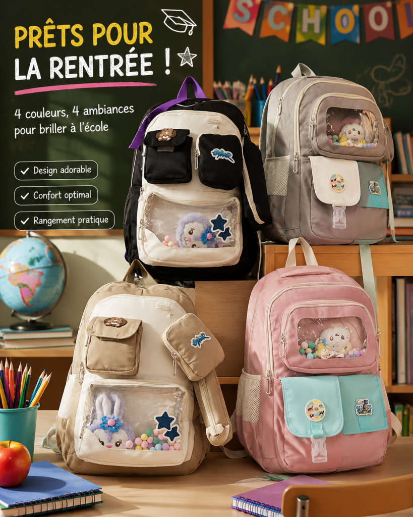 Sac à Dos Scolaire Enfant - vue principale et présentation du produit