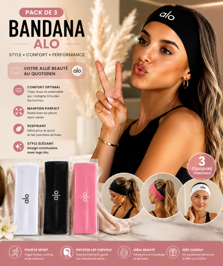 Pack de 3 Bandanas Alo - vue principale et présentation du produit