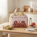 Sac Repas Capybara Thermique pour École, Travail et Pique-Nique - accessoires inclus et fonctionnalités