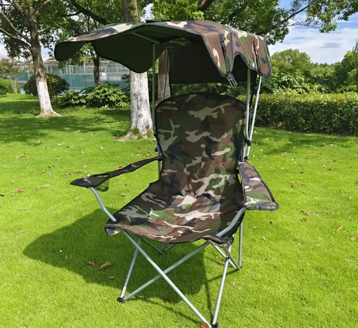 Chaise Pliante de Plage avec Pare-Soleil - vue principale et présentation du produit