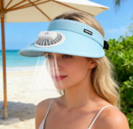 Visière Solaire avec Ventilateur Intégré - vue détaillée et finitions de qualité