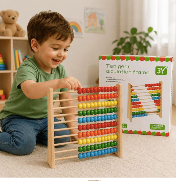 Abaque Éducatif en Bois - vue principale et présentation du produit