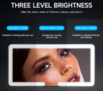 Miroir maquillage Led sur pare-soleil voiture , tactile avec 3 modes d'éclairage - accessoires inclus et fonctionnalités