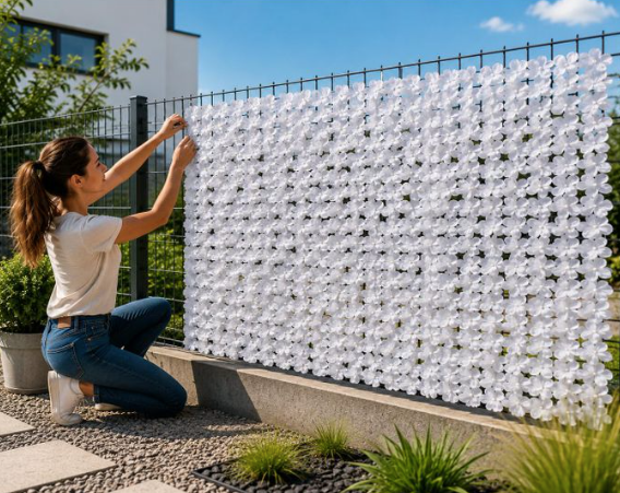 Clôture Décorative Imitation Feuillage - vue principale et présentation du produit
