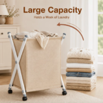 Panier à Linge Pliable Grand Format avec Roulettes 360° - accessoires inclus et fonctionnalités