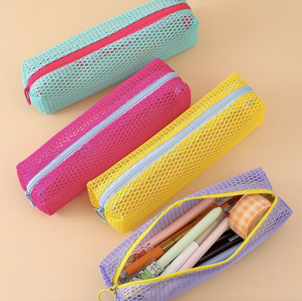 Trousse à crayons en maille respirante - vue principale et présentation du produit