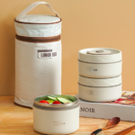 2 Boîte à Lunch Isolée en Acier Inoxydable + 1 Sac Isolant - vue principale et présentation du produit