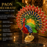 Paon Décoratif Marocain en Strass - vue principale et présentation du produit