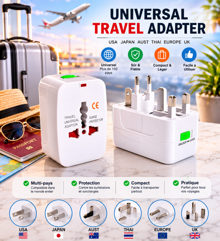 Adaptateur Universel de Voyage - vue principale et présentation du produit