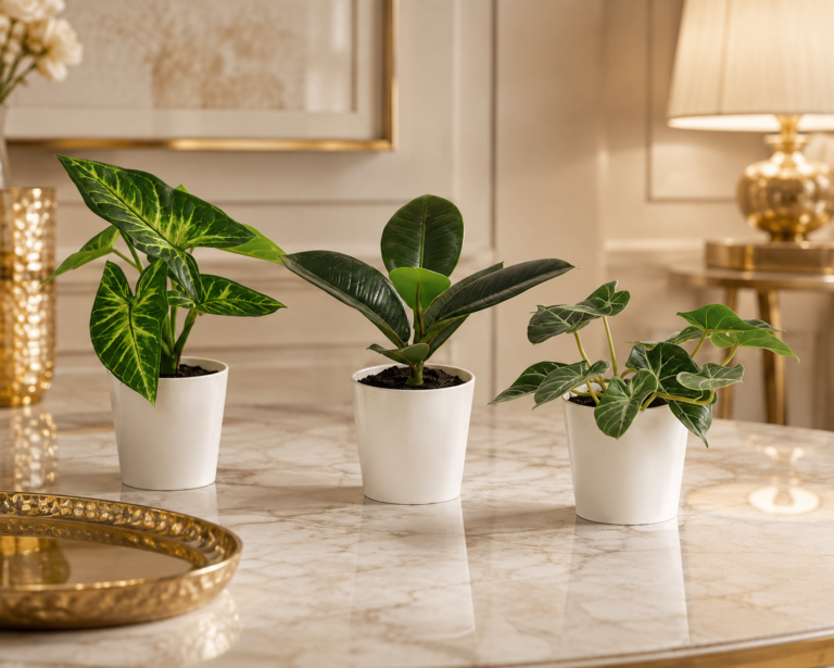 Lot de 3 Plantes Artificielles Décoratives - vue principale et présentation du produit
