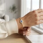 Bracelet Femme Doré avec Œil Bleu Protecteur - vue détaillée et finitions de qualité
