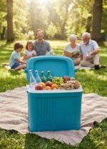 Glacière 20 Litres Bleu Clair - vue principale et présentation du produit