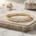Bracelet Femme Doré Élégant avec Strass - vue principale et présentation du produit