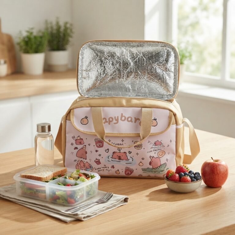 Sac Repas Capybara Thermique pour École, Travail et Pique-Nique - vue principale et présentation du produit