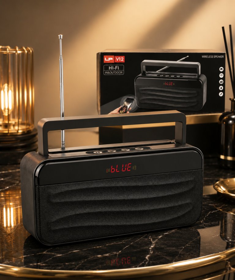 Enceinte Bluetooth Portable LP V12 - vue principale et présentation du produit