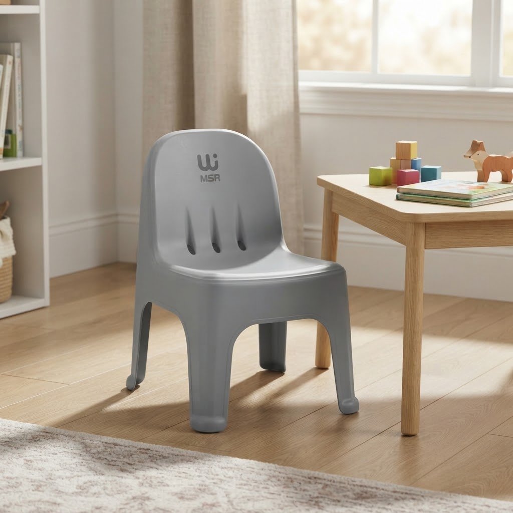 Chaise Enfant en Plastique avec Dossier - vue principale et présentation du produit