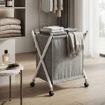 Panier à Linge Pliable Grand Format avec Roulettes 360° - prise en main et utilisation pratique