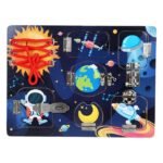 Planche Sensorielle Montessori "Aventure Spatiale" - vue détaillée et finitions de qualité