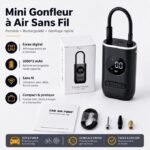 Compresseur d'air électrique compact pour gonflage pneus voiture, moto et vélo