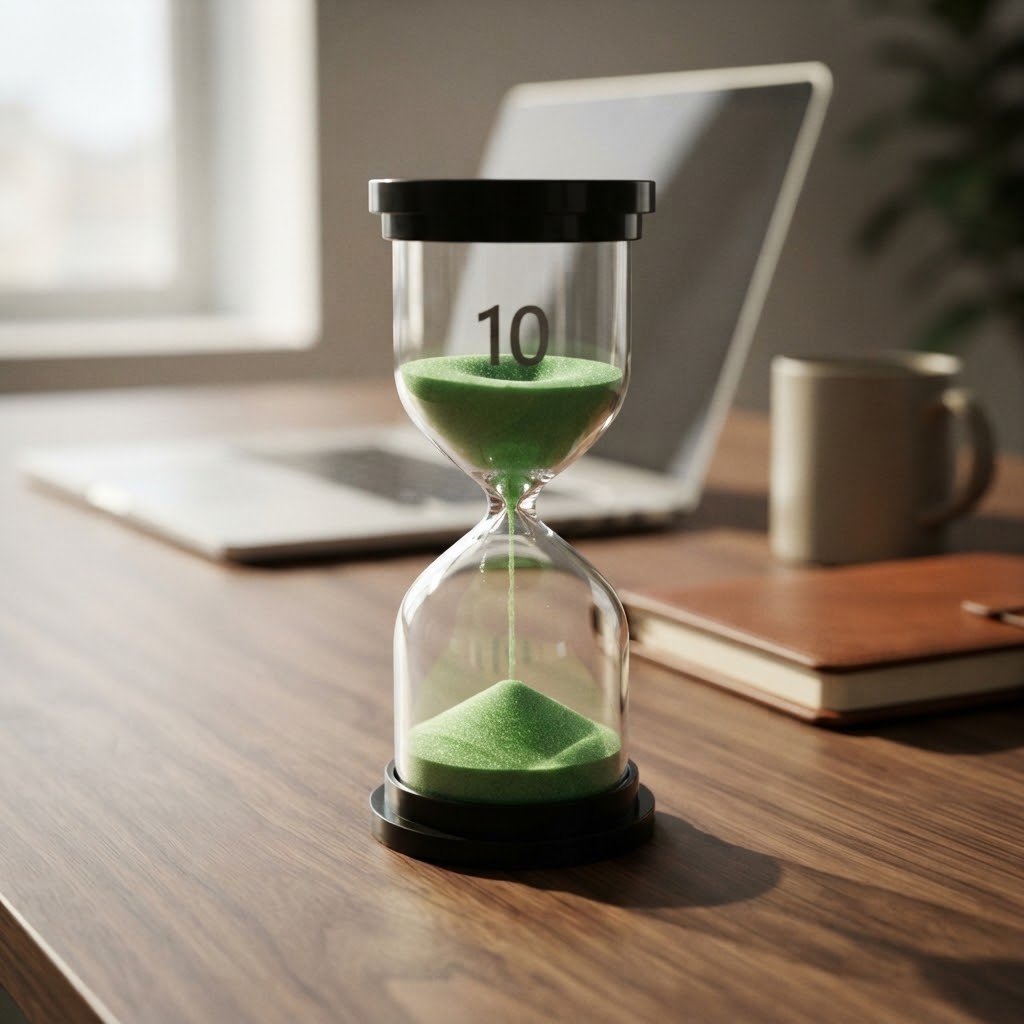 Sablier Décoratif Multicolore 10 Minutes - vue principale et présentation du produit