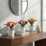 Lot de 3 Plantes Artificielles Primevères Multicolores en Pot - vue principale et présentation du produit