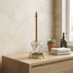 Porte-Encens Décoratif Doré avec Base en Cristal - vue détaillée et finitions de qualité