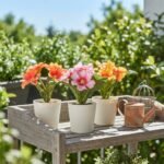 Lot de 3 Plantes Artificielles Primevères Multicolores en Pot - vue détaillée et finitions de qualité