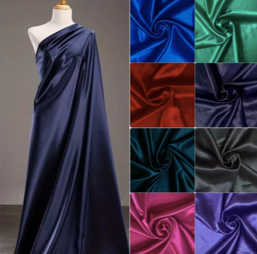 Coupon Tissu Satin de Soie - vue principale et présentation du produit