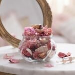 Bocal de Pot-Pourri Parfumé aux Fleurs Roses - vue principale et présentation du produit