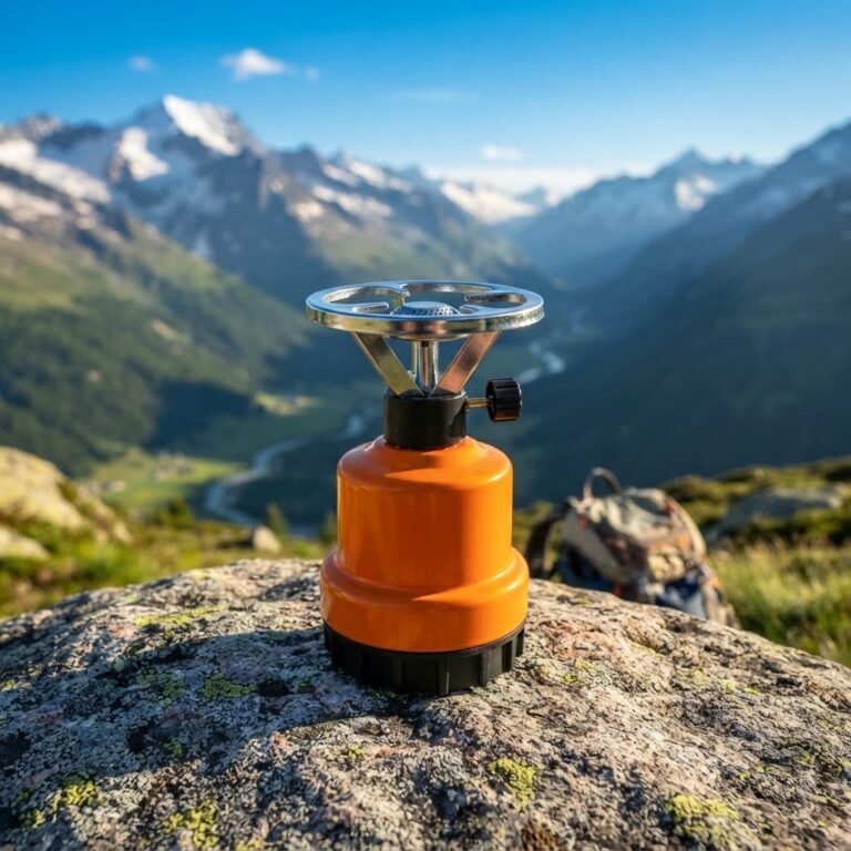 Réchaud à Gaz Portable pour Camping et Brûleur Compact - vue principale et présentation du produit