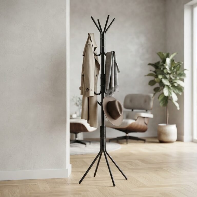 Porte-Manteau sur Pied en Métal Design Moderne - vue principale et présentation du produit